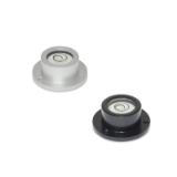 GN2277 - Bull´s eye levels with mounting flange, Type B Mounting flange for inserting (collar)