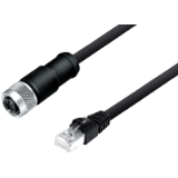 M12, series 876, Automation Technology - Data Transmission - connection cable female cable connector - RJ45 connector