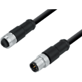 M12, series 876, Automation Technology - Data Transmission - connection cable male cable connector - female cable connector