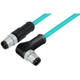 M12, series 876, Automation Technology - Data Transmission - connection cable male cable connector - male angled connector