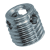 BN 20347 - Self-cutting threaded inserts, short (Ensat® 307), steel case-hardened, zinc plated blue