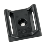 BN 20279 - Hook and loop cable tie mounts mounting with rubber adhesive (Panduit® Tak-Ty®), PA 6.6, black