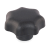 BN 2993 - Star Knobs with stainless steel boss and threaded bush (FASTEKS® FAL), reinforced polyamide, black
