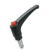 BN 570 - Adjustable handles with threaded stud, steel zinc plated (Elesa® Ergostyle® ERX.p), gray-black, matte finish