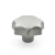 DIN 6336 - Stainless Steel-Star knobs, Type D with threaded through bore