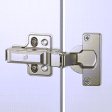 Veosys Edelstahlscharnier für dünne Türen, TH 52 x 5,5 mm, zum Anschrauben