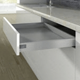 Drawer set ArciTech, 78 / 500 mm, silver, left and right - Drawer set ArciTech, 78 / 500 mm, silver, left and right