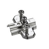 Patented "Hettich Direkt" cross mounting plate with pilot pin and special screws - Patented "Hettich Direkt" cross mounting plate with pilot pin and special screws