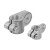 K0486 - Tube clamps, swivel half aluminium, with sunken teeth