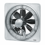 DZQ 35/84 B - Axial wall fan with square wall plate, DN 350, single-phase ACApplication examples: Production facility, Commercial premises, Garage, Building container, Storage facility