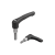 06611_50 - Klemmhebel Kunststoff mit verlängertem Bund mit Außengewinde, Stahlteile aus Edelstahl