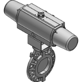 S TYPE Pneumatic BUTTERFLY VALVE, Air to Open/Air to Close - JIS