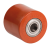 78CC - Injection polyurethane transpallet rollers, polyamide 6 centre, ball bearing bore