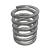 OH - Stainless steel round wire spring (maximum compression 30%)
